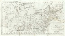 New England, Southeast and Midwest Map By Abraham Bradley