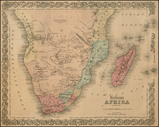 South Africa Map By Joseph Hutchins Colton