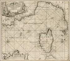 France, Italy and Balearic Islands Map By Gerard Van Keulen