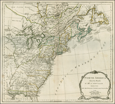 United States and Canada Map By Robert Sayer  &  John Bennett