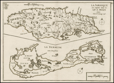 Jamaica and Bermuda Map By George Louis Le Rouge