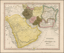 Central Asia & Caucasus and Middle East Map By Henry Schenk Tanner