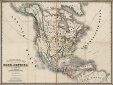 United States and North America Map By Lienhart Holle