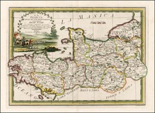 Normandie Map By Giovanni Maria Cassini