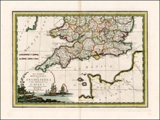 England Map By Giovanni Maria Cassini