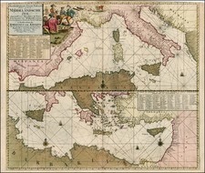 Balkans, Italy, Spain, Turkey, Mediterranean, Turkey & Asia Minor, North Africa, Balearic Islands and Greece Map By Gerard Van Keulen