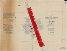 Map of the Town of Ingomar Merced County Cal.  on line of the San Joaquin Division S.P. & T. Ry. . . . Surveyed by L.D. Norton Oct 1889.