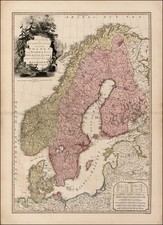 Baltic Countries and Scandinavia Map By William Faden