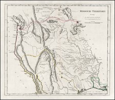 Texas, Plains, Southwest, Rocky Mountains and California Map By Mathew Carey