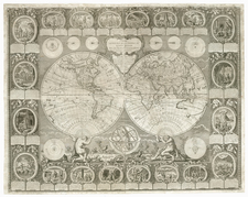 World and World Map By Jean Baptiste Louis Clouet - Louis Joseph Mondhare