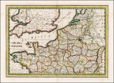 British Isles and France Map By Giovanni Maria Cassini