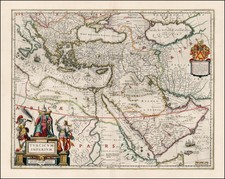 Turkey, Mediterranean, Middle East, Turkey & Asia Minor and Balearic Islands Map By Willem Janszoon Blaeu