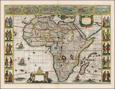 Africa and Africa Map By Jodocus Hondius