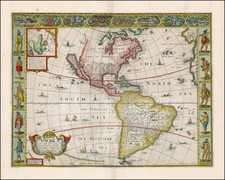 South America and America Map By John Speed