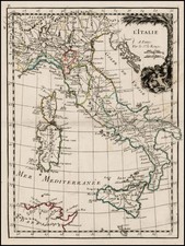 Italy and Balearic Islands Map By George Louis Le Rouge