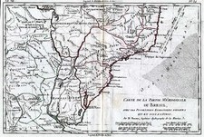 South America and Brazil Map By Rigobert Bonne