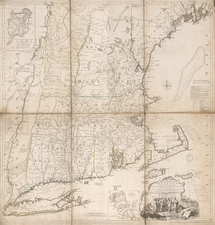 New England Map By Thomas Jefferys / Bradock Mead