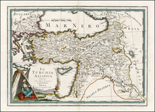 Romania, Balkans, Turkey, Central Asia & Caucasus, Middle East, Turkey & Asia Minor and Balearic Islands Map By Giovanni Maria Cassini