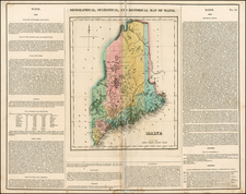 New England Map By Henry Charles Carey  &  Isaac Lea