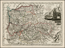 Switzerland and Italy Map By George Louis Le Rouge