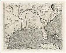 Florida, Southeast, Texas and Caribbean Map By Cornelis van Wytfliet