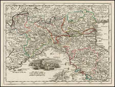 Italy Map By George Louis Le Rouge