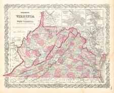 Southeast Map By G.W.  & C.B. Colton
