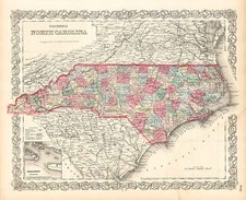 Southeast Map By G.W.  & C.B. Colton