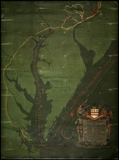 United States, New England, Mid-Atlantic and Southeast Map By John Alden Twachtman