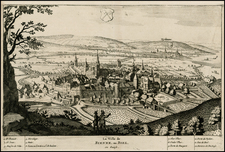 Switzerland Map By Pieter van der Aa