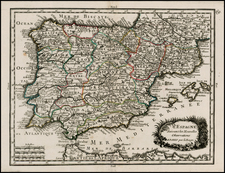 Spain Map By George Louis Le Rouge
