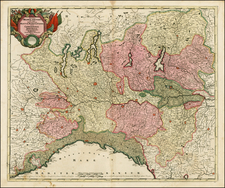 Italy and Northern Italy Map By Gerard Valk