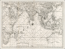 Indian Ocean, China, Japan, Korea, India, Southeast Asia, Philippines, Other Islands, Australia and Other Pacific Islands Map By Francois Valentijn