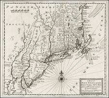 New England and Mid-Atlantic Map By Herman Moll