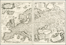 Europe, Europe, Poland, Russia, Romania, Balkans, Iceland, Balearic Islands and Greece Map By Vincenzo Maria Coronelli