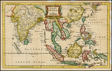 China, India, Southeast Asia and Philippines Map By Thomas Jefferys