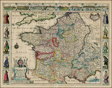 France Map By John Speed