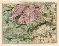 France Map By Johannes Covens  &  Cornelis Mortier