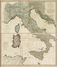 Austria, Balkans, Italy and Balearic Islands Map By William Faden