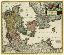 Scandinavia and Germany Map By Johann Baptist Homann