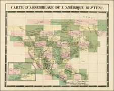 North America Map By Philippe Marie Vandermaelen