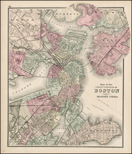 New England Map By O.W. Gray