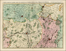 France Map By Johannes Covens  &  Cornelis Mortier