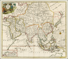 Asia and Asia Map By John Senex