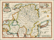 China, Japan, Central Asia & Caucasus and Russia in Asia Map By Edward Wells