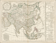 Asia and Asia Map By Charles Francois Delamarche