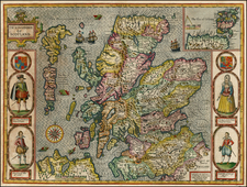 British Isles and Scotland Map By John Speed