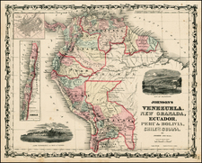 South America Map By Benjamin P Ward  &  Alvin Jewett Johnson