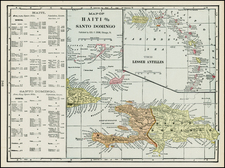 Caribbean Map By George F. Cram