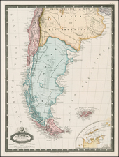 Polar Maps and South America Map By F.A. Garnier